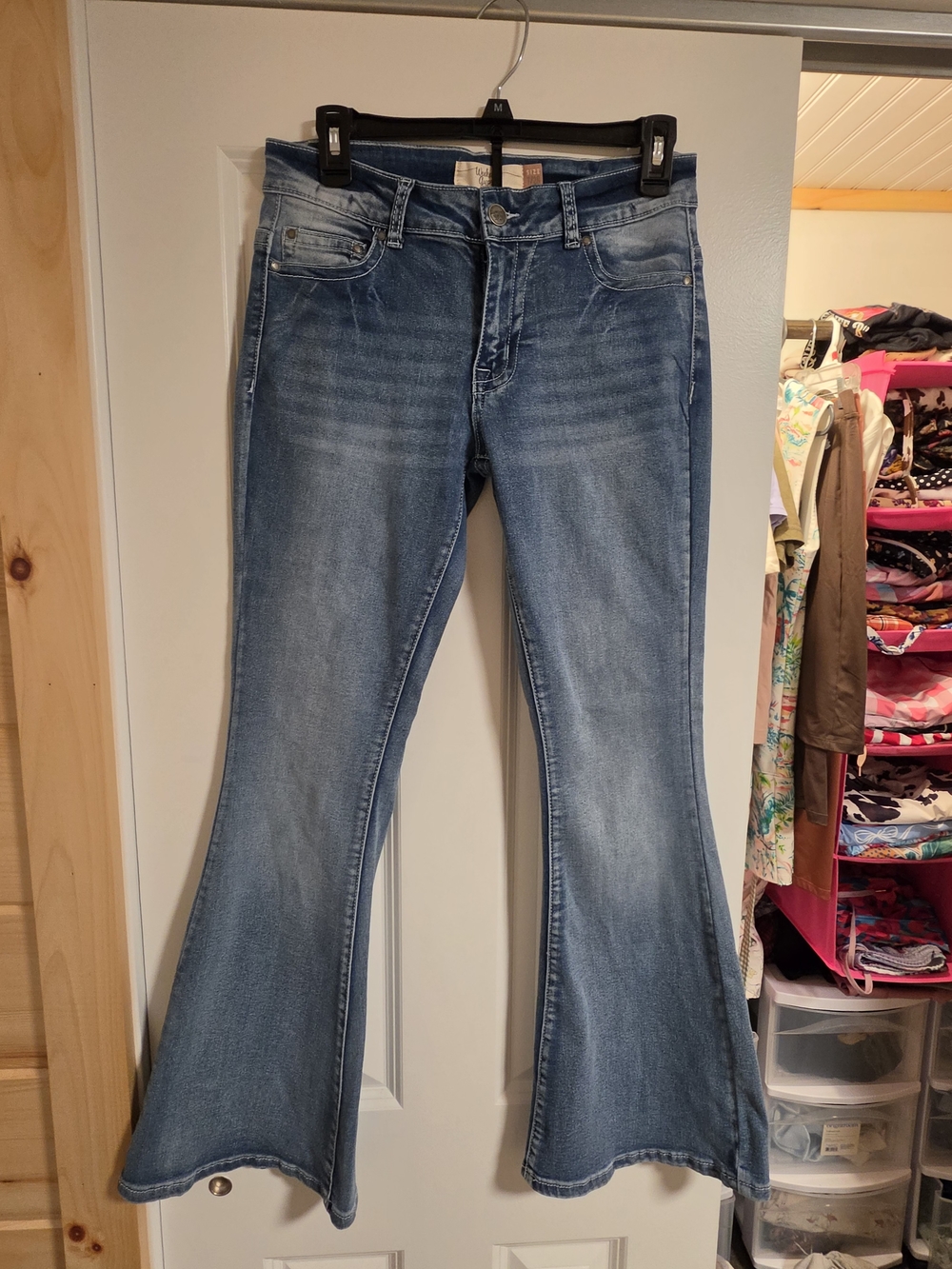 Weekend Gypsy Light Wash Women's Flare Jeans - Blue